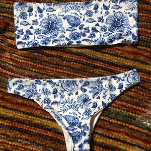 Cute blue flower Bikini